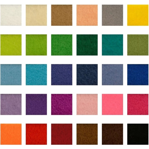 Viltlapjes - 90x - multipack - 30 kleuren - 30 x 20 cm - hobby -