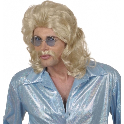 Heren pruik met lang matje haar -