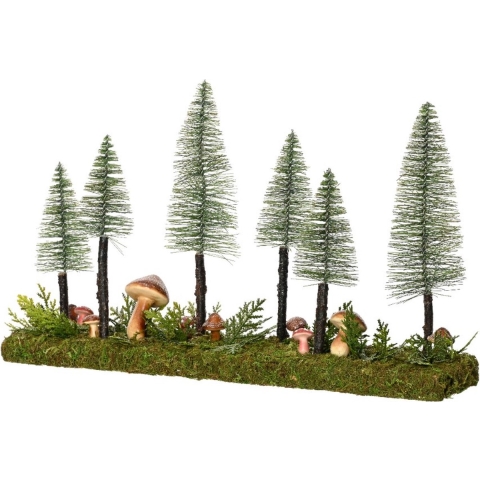 Mushroom tafelstuk l11b31h50 cm groen kerst - Everlands