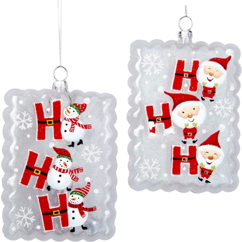 Ornament glas kerstman sneeuwp. l13cm - Kurt s adler