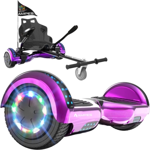 Ampes Hoverboard - Belastbaar tot 120KG - 6.5 Inch - Inclusief Draagtas - Roze