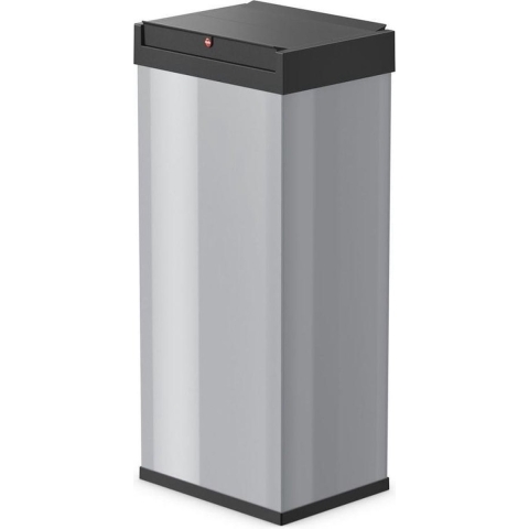 Hailo Bix-Box Swing XL 8602210 Afvalbak 52 l Plaatstaal (l x b x h) 340 x 339 x 763 mm Zilver, Zwart Met zelfsluitende zwenkdeksel 1 stuk(s)