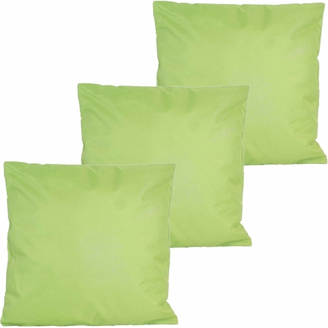Buitenkussens - 3x - groen - 60 x 60 cm - binnen/buiten -