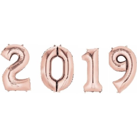Rose gouden 2019 ballonnen voor Oud en Nieuw -