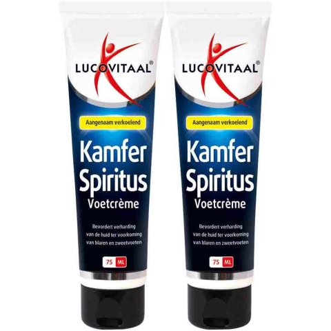 2x Lucovitaal Voetcrème Kamfer Spiritus 75 ml