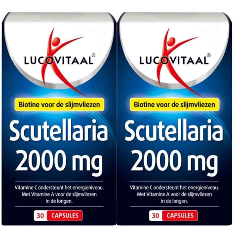 Gratis Verzending: 2x Lucovitaal Scutellaria 2000 mg 30 capsules