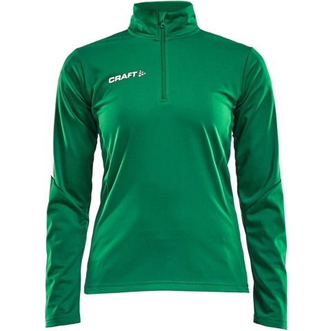Craft 1905625 Progress Halfzip Tee LS W - Team Green/White - L