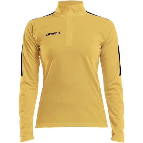 Craft 1905625 Progress Halfzip Tee LS W - Yellow/Black - XS