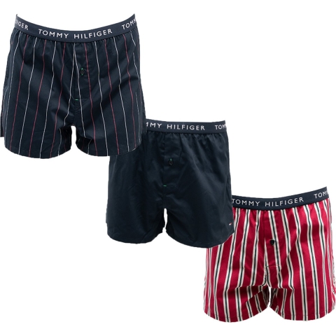 Tommy Hilfiger - Maat M 3P Woven Boxer Print Set van 3 Heren Onderbroeken - Multi color