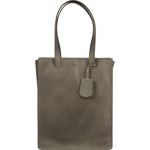 Burkely Michelle - Shopper Laptoptas 13,3 inch - Gepigmenteerd leer - Grijs