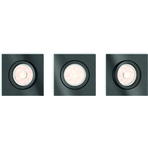 Philips Donegal - Inbouwspot - 3 Lichtpunten - Grijs