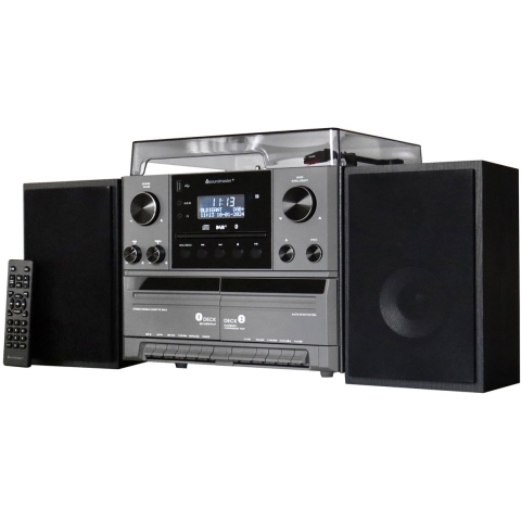 Soundmaster MCD5600SW - Muziekcenter - DAB+ Bluetooth Platenspeler CD Cassette - Zwart