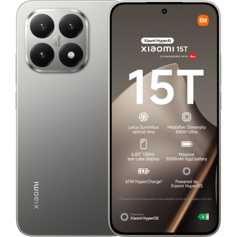 Xiaomi 15T - 12GB RAM - 256GB opslag - Leica camera - Grijs