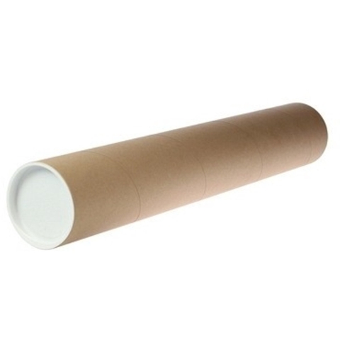 Poster koker van karton - 10x - 680 x 100 mm - Bruin - Verzendkokers - Voor A1 formaat papier -