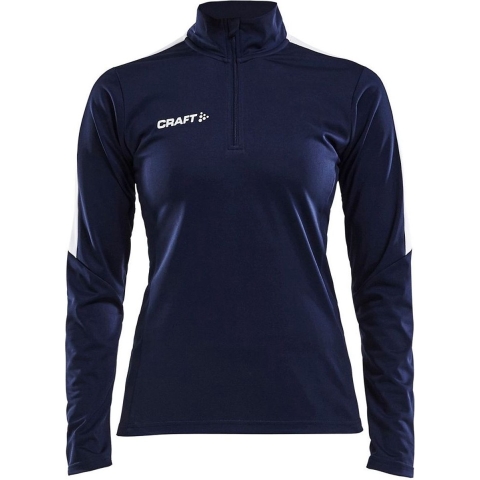 Craft 1905625 Progress Halfzip Tee LS W - Navy/White - XXL