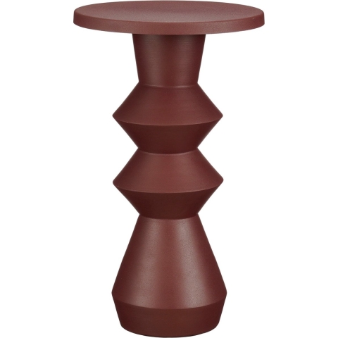 Mica Decorations Estate Bijzettafel - H51 xØ30 cm - Metaal - Donkerpaars