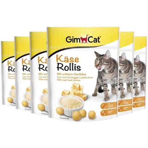 6x GimCat Kaas Rollis 140 gr
