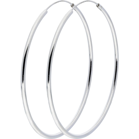 Silver Lining - draadoorringen - zilver -Ø60 mm - ronde buis - 1.9 mm