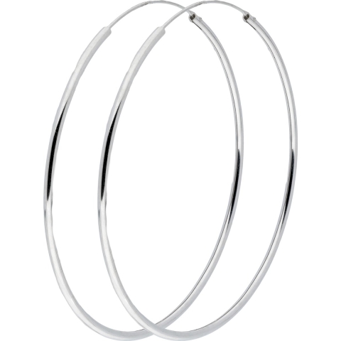 Silver Lining draadoorringen - zilver -Ø70 mm - ronde buis - 1.9 mm