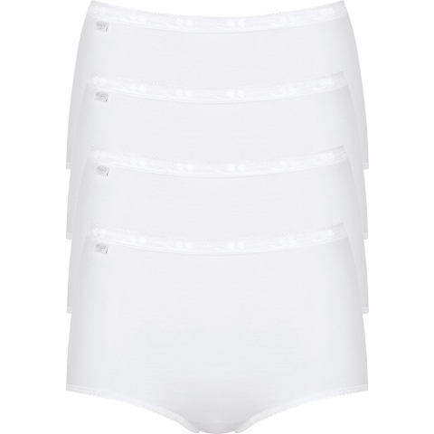 Sloggi Basic Maxi - Sportonderbroek - Dames - Maat 40 - Wit - 4-pack
