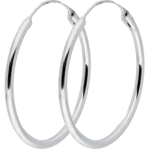 Silver Lining - draadoorringen - zilver -Ø30 mm - ronde buis - 1.9 mm