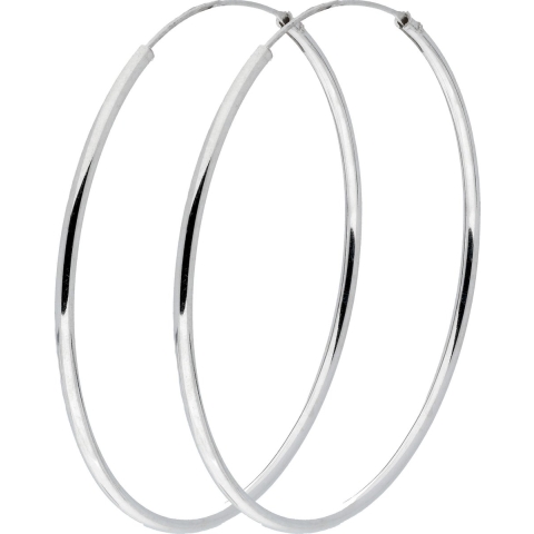 Silver Lining Draadoorringen - Zilver - Ronde buis 1.9 mm - 50 mm