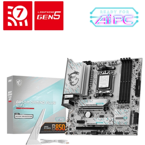 MSI 7E81-001R Moederbord Socket AMD AM5 Vormfactor Micro-ATX Moederbord chipset AMD® B850