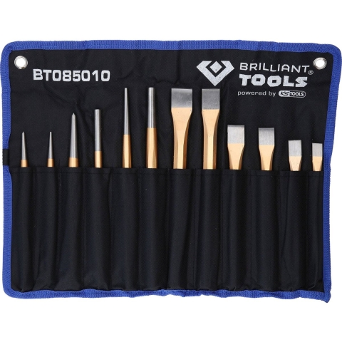 Brilliant Tools Beitel en doordrijkset, 12-delig BT085010