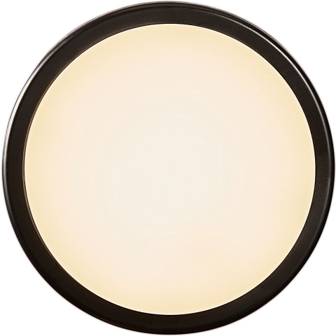 Nordlux Cuba Outdoor Energy Round - wand- en plafondverlichting - Ø 17,5 x 4,3 cm - 6,5W LED incl. - IP54 -  zwart