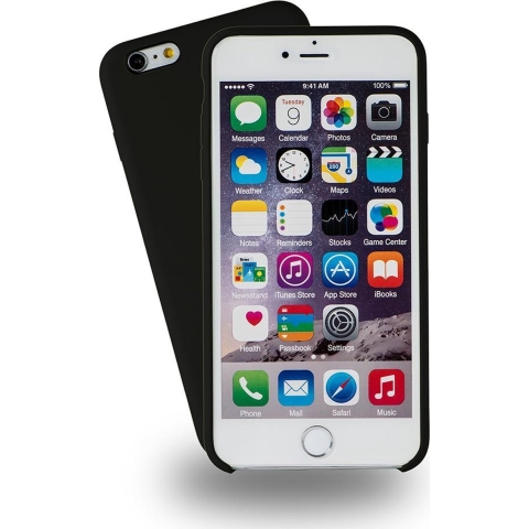 Azuri iPhone 6/6s Plus - Back Cover - Rubber - Zwart