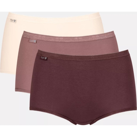 sloggi Basic+ Maxi C3P Holiday - Dames Onderbroek - 3-pack - Bruintinten/Ivoor (3 stuks)