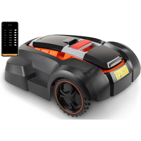 Zoef Robot Harm 2.0 - Robotmaaier met App - Voor gazon tot 1500 m² - Zwart