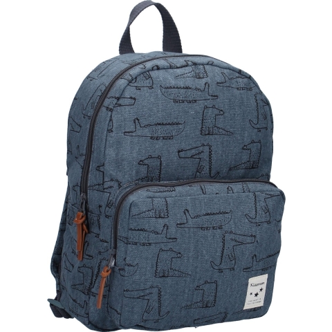 Kidzroom Animal Academy - Kinderrugzak - Krokodillen print - Blauw
