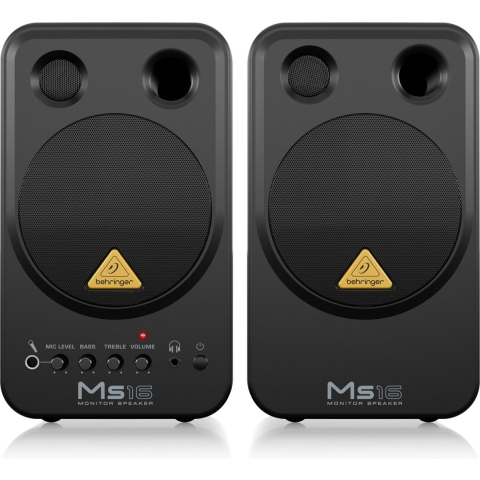 Behringer MS-16 - Actieve studio monitor - 4"basluidsprekers en hoge-resolutie tweeters - Grijs