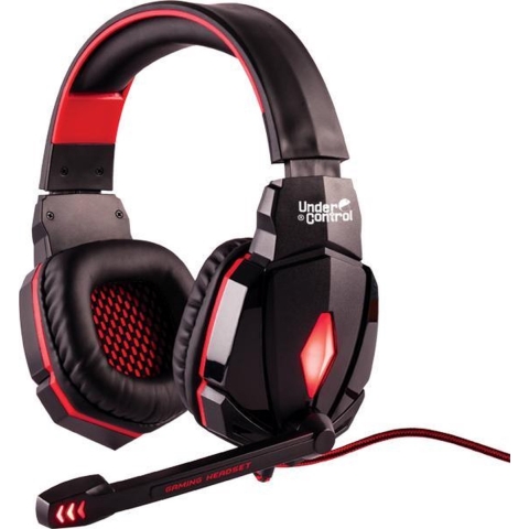 Under Control UC-250 - Bedrade PC Gaming Headset - Ruisonderdrukking - Zwart/Rood