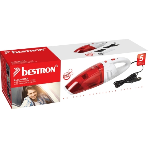 Bestron ALX260CARB - Handzuiger - Nat en droog zuigen - Wit
