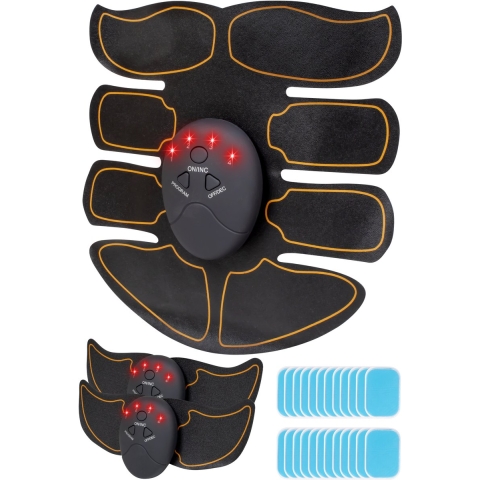 Nuvance Buikspiertrainer - EMS Trainer - 10 intensiteiten - Zwart