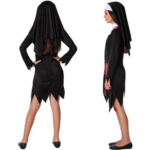 Horror Non verkleed kostuum - zwart/wit - voor kinderen - 2-delig 116 (5-6 jaar) -