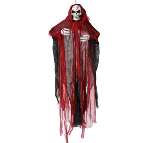 Halloween/horror thema hang decoratie spook/geest/skelet - enge/griezelige pop - 165 cm -
