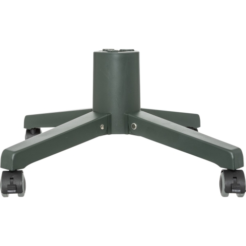 Kerstboom standaard - op wieltjes - D54 cm - groen - metaal - voor kunstbomen -