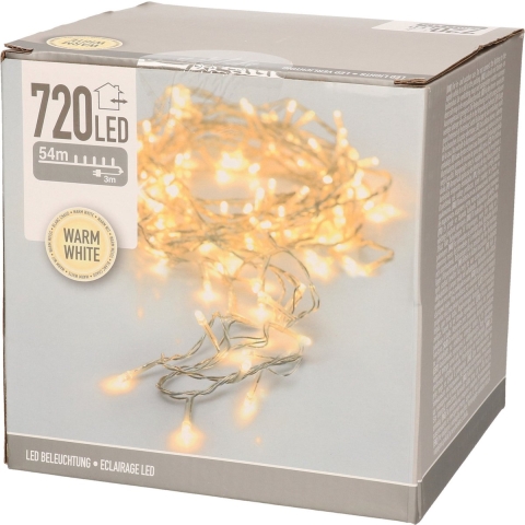 Kerstverlichting - transparant - 720 leds - warm witte lampjes - 5400 cm - Boomverlichting -