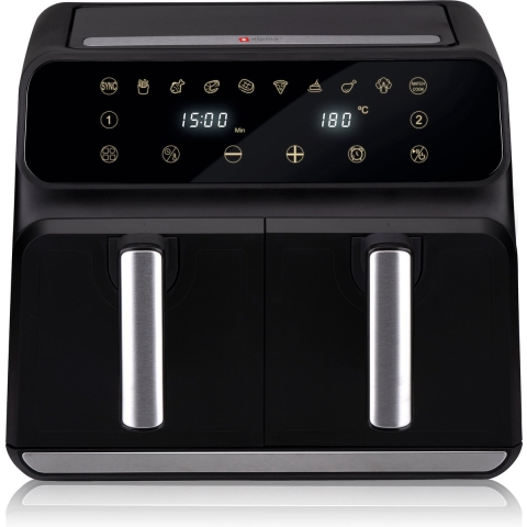 Alpina Switzerland 871125224012 Airfryer 8 l 1700 W Anti-aanbaklaag, Met display, Timerfunctie Zwart