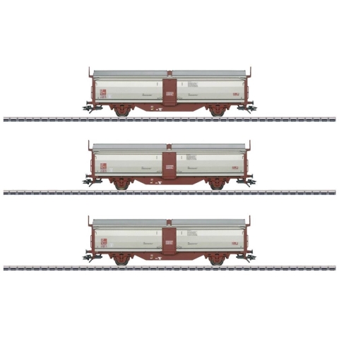 Märklin 47303 H0 3-delige set schuifwandwagen Tbis 571 van de SJ