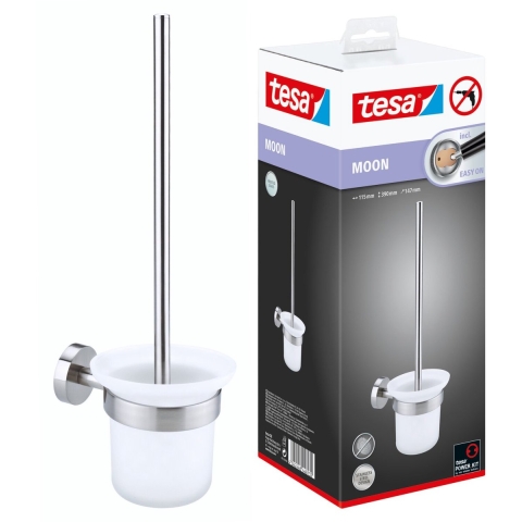 tesa MOON Toiletborstelset Lijm Metaal