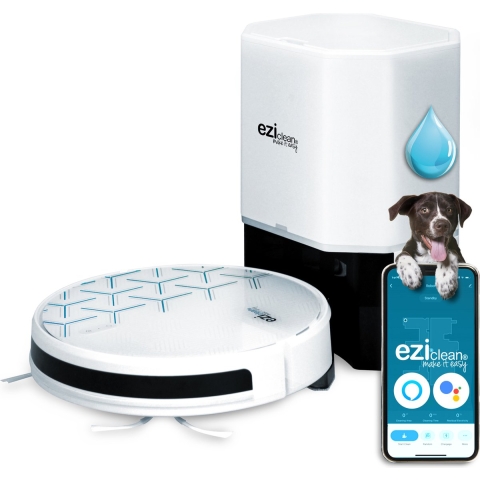 EZIclean Aqua Xpert S450 - Robotstofzuiger met dweilfunctie - Automatische lediging en spraakbesturing