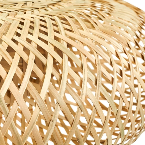 Lindby - Eleane hanglamp lengte 50 cm E27 naturel bamboe