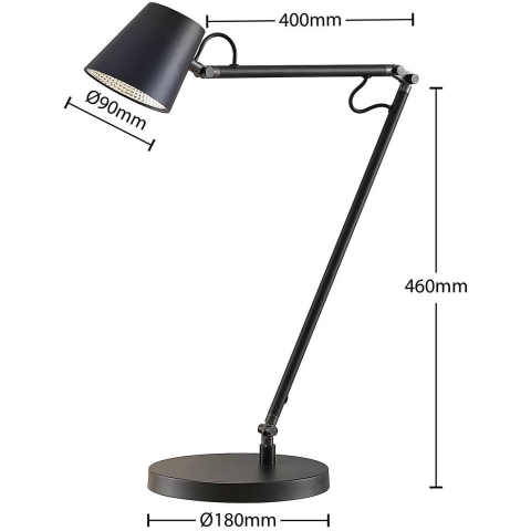Lucande - Tarris LED Taffellamp Black
