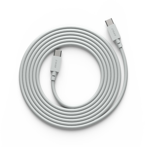 AVOLT - USB-C naar USB-C-kabel, grijs, lengte 2 m