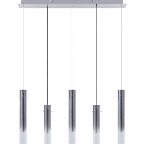 Lucande - Korvitha 5 LED Hanglamp Smoke/Silver