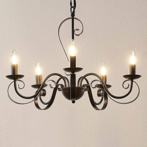 Lindby - Shervan Kroonluchter Antique Brown